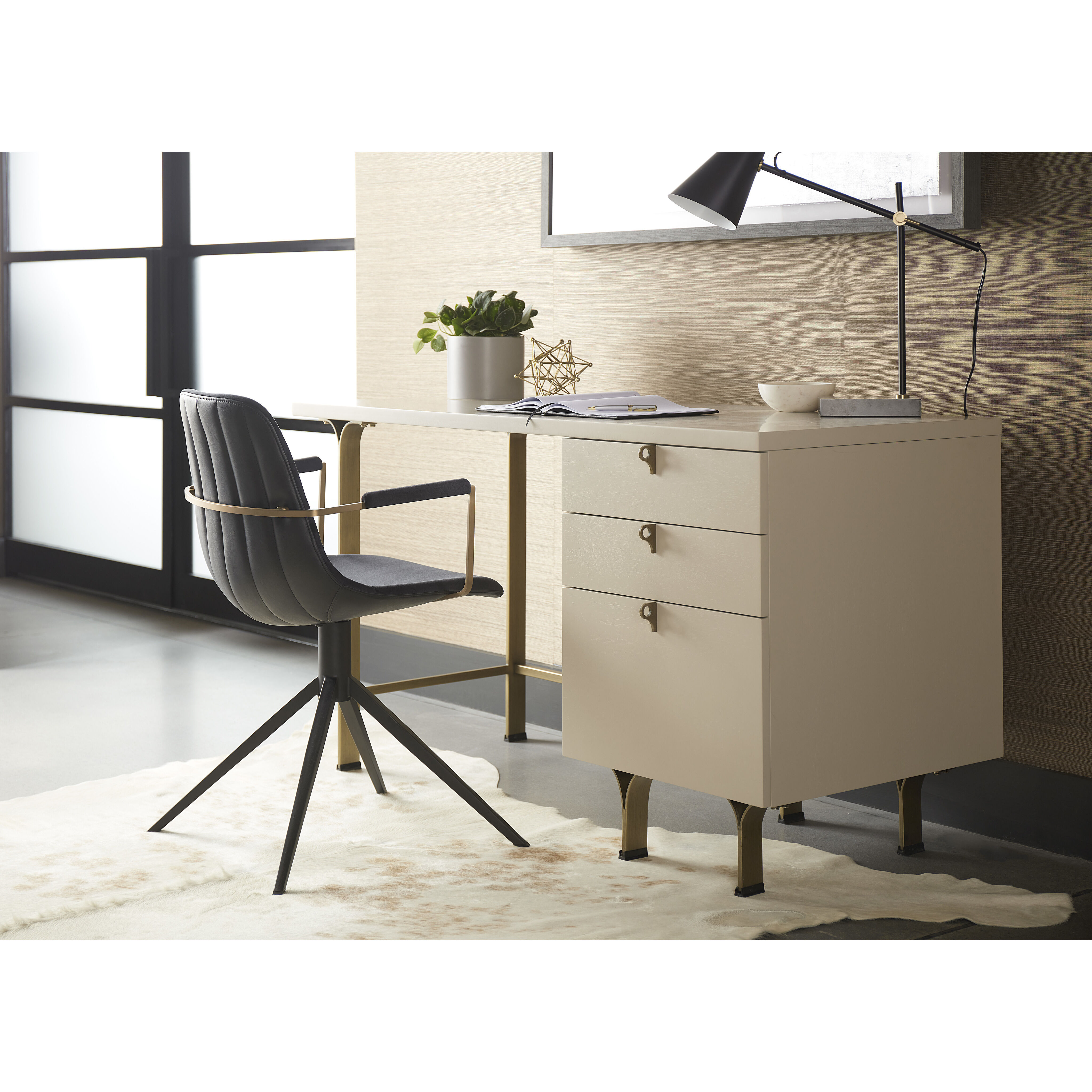 Celine 55 X 23.75 inch Cream Desk